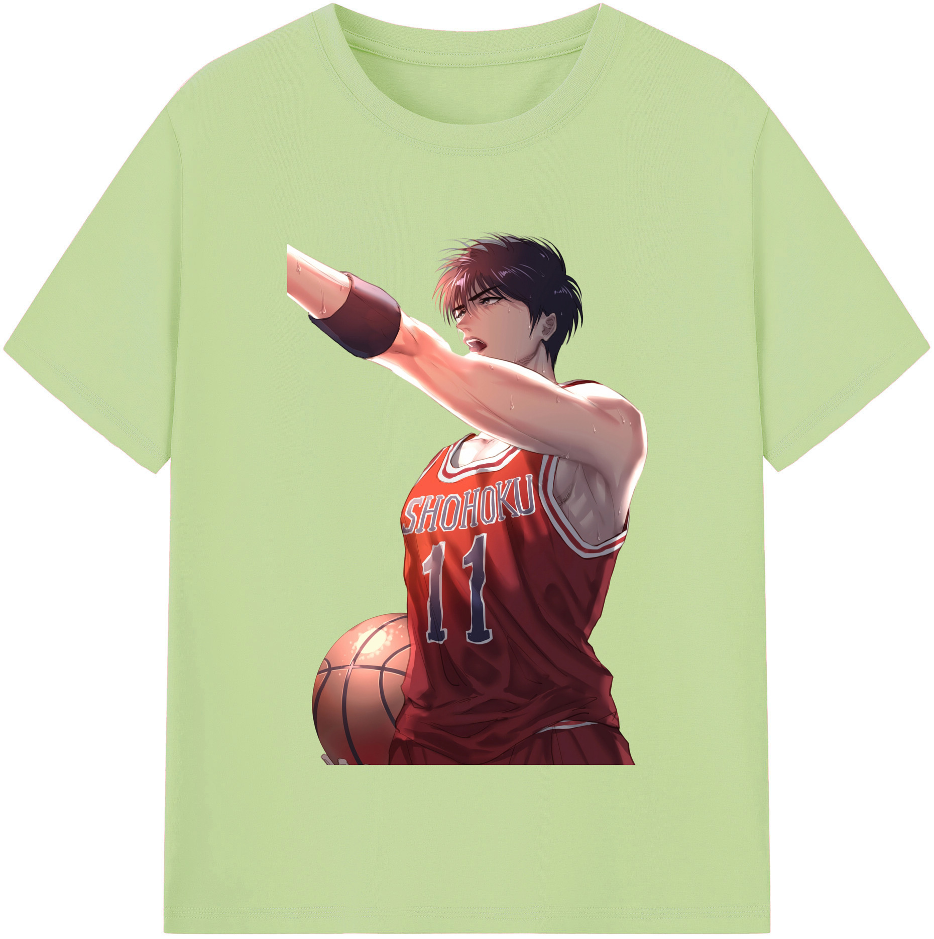 SLAM DUNK／スラムダンク 綿100％半袖Tシャツ（フロントプリント）